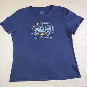 Life Is Good Womens Jeep Tshirt L Lg